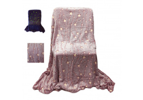 Koc świetlisty Sky kolor Bordowy 150x200cm