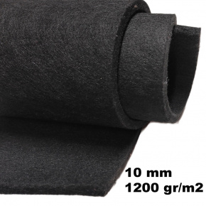Filc techniczny 10 mm kolor Czarny, szerokość 160 cm