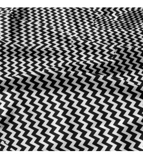 Tkanina bawełniana wzór czarno-białe zygzaki