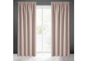 Zasłona zaciemniająca z taśmą klejącą kolor Pudrowy 135x270cm Zasłona zaciemniająca z taśmą klejącą kolor Pudrowy 135x270cm