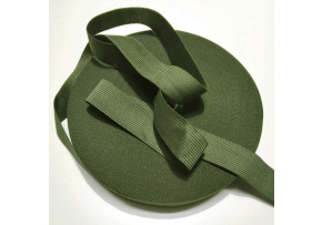 Lamówka poliestrowa 25mm kolor khaki Lamówka poliestrowa 25mm kolor khaki