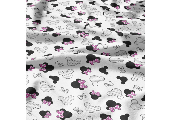 Bavlněné látky, metráž. Kokardy Růžové a Bílém