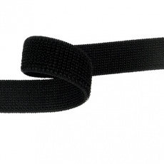 Taśma rzep elastyczna (komplet) - Czarna 20 mm x 25 m