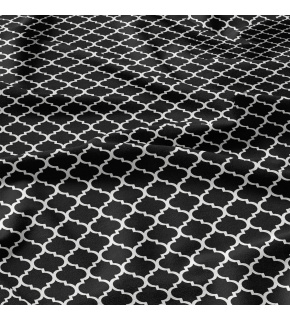 Tkanina Bawełniana wzór Maroko w kolorze czarnym