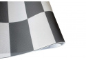 Tkanina zewnętrzna na leżaki i hamaki ogrodowe, kolor Biało-Grifitowa szachownica, 5x10 cm