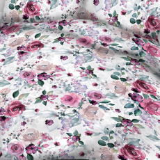 Tkanina bawełniana wzór Róża na białym tle
