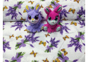 Tkanina bawełniana wzór bukiety lawendy z motylami
