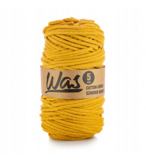Sznurek bawełniany 5mm, 100m kolor Musztardowy