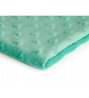 Minky serca kolor Mentolowy