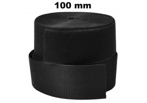 Taśma rzep (komplet) - Czarna 100 mm x 25 m