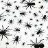Tkanina bawełniana wzór pająka na białym tle