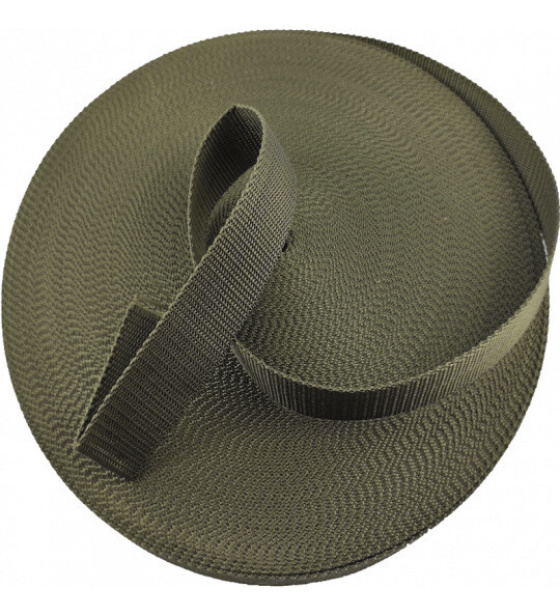 Taśma nośna 25 mm kolor Khaki (50m)