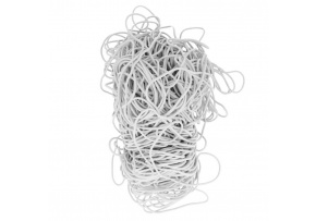 Okrągła Biała guma 2,5 mm, na metry