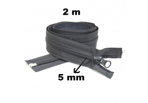 Zamek spiralny Grafitowy 5 mm (200 cm) Zamek spiralny Grafitowy 5 mm (200 cm)