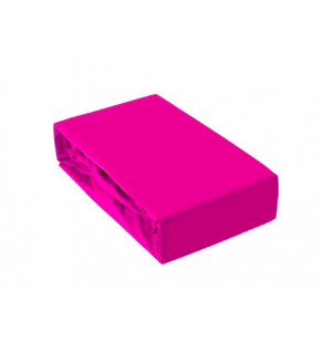 Prześcieradło jersey EXCLUSIVE z gumką 160x200 kolor Fuksja