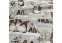 Christmas cotton fabric, by the meter, width 160 cm, Brown Elves on Gray