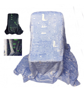 Koc świetlisty Sky kolor j. Niebieski 150x200cm