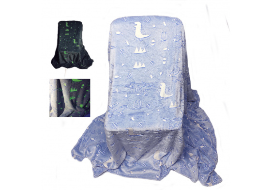 Deka svíticí Nebe barva modrá 150 x 200 cm