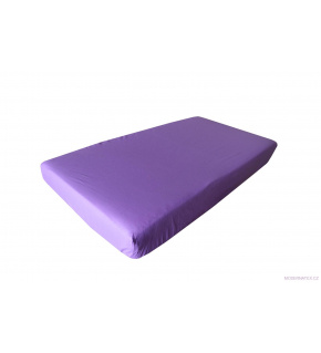 Prześcieradło bawełniane z gumką 60x120cm kolor Fioletowy
