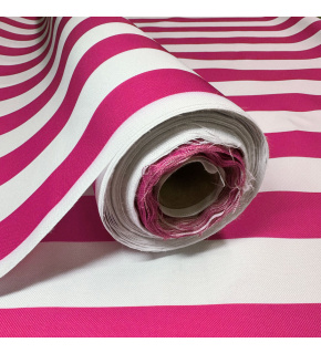 Tkanina zewnętrzna na leżaki i hamaki ogrodowe, kolor biało-amarantowy, 5 cm Tkanina zewnętrzna na leżaki i hamaki ogrodowe, kolor biało-amarantowy, 5 cm