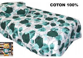 Pościel z kory zapinana na zamek, kolor Szmaragdowy, 140x200cm