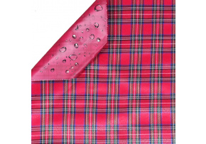 Tkanina wodoodporna KODURA wzór Czerwony kwadrat