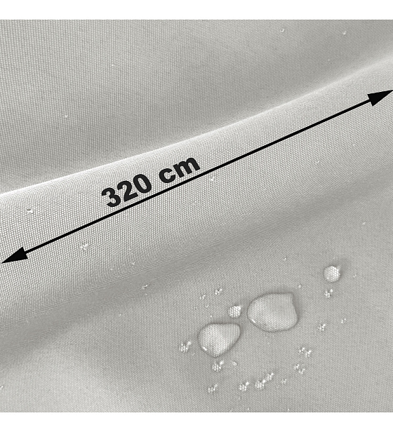 Wodoodporna tkanina Oxford Teflon, szerokość 320 cm, kolor jasnoszary