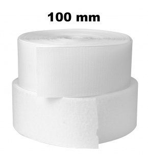 Taśma rzep (komplet) - Biała 100 mm x 25 m Taśma rzep (komplet) - Biała 100 mm x 25 m