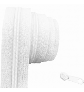 Zamek spiralny Biały 3 mm, metraż