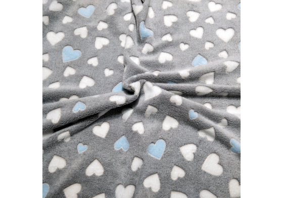 Minky BERÁNEK SRDIČKA MODRÉ a BÍLÉ na šedem