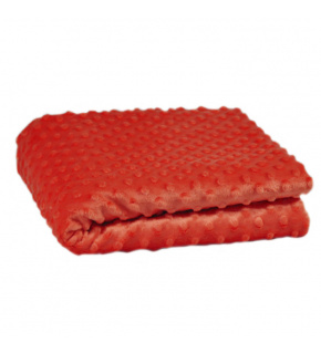 Minky z kropkami kolor Ciemno pomarańczowy