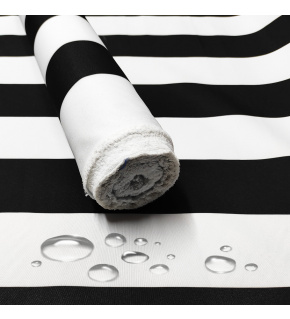 Tkanina Wodoodporna Premium wzór Paski czarne