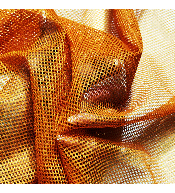 Síť polyesterová pro oblečení Pomerančová, oko 2x2mm