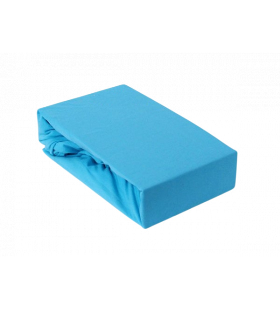 Exclusive Jersey prostěradlo 90x200 cm barva Tyrkys