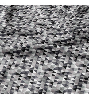 Tkanina bawełniana wzór czarne trójkąty 2 cm