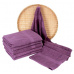 Fioletowy ręcznik frotte Darsi - 50x100 cm