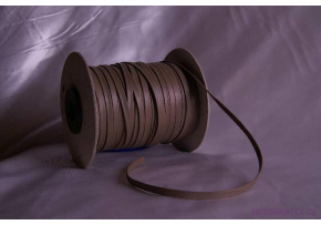 Lamówka wypustka z ekoskóry 10mm kolor c.brązowy