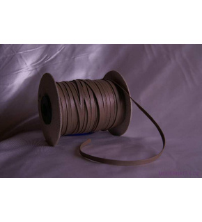 Lamówka wypustka z ekoskóry 10mm kolor c.brązowy