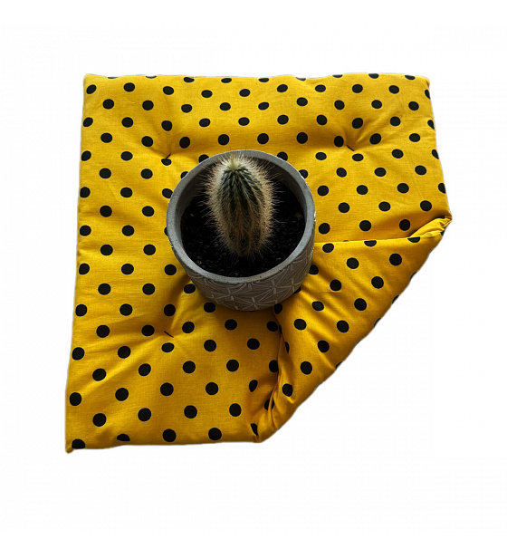 Siedzisko-40x40x2-cm-Czarna-kropka-na-żółtym