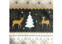 Tissus en coton de Noël au mètre, 160 cm motif Scandinave Beige