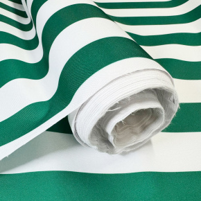 Tkanina zewnętrzna na leżaki i hamaki ogrodowe, kolor biało-zielony, 5 cm
