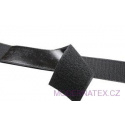 Pásek na suchý zip s lepidlem černý 2x20 cm, šířka 20 mm