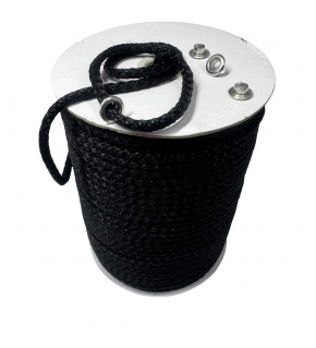 Lina Bawełniane-Poliesterowa 5 mm x 10 m, kolor Czarny