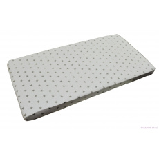 Prostěradlo do postýlky bavlněné na gumu 120x60 cm HVĚZDY ŠEDÉ Prostěradlo do postýlky bavlněné na gumu 120x60 cm HVĚZDY ŠEDÉ