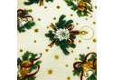 Tissus en coton de Noël au mètre, Motif de Noël jaune, 160 cm
