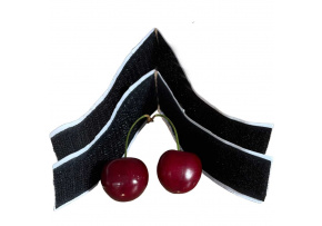 Taśma rzep z klejem (komplet) - Czarna 2x20 cm, szerokość 25 mm