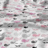 Tkanina bawełniana różowe i szare wieloryby