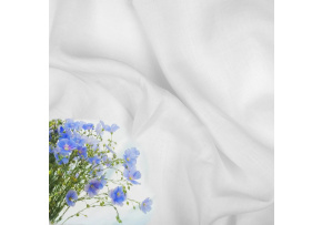 Tkanina lniana naturalna Julia kolor Biały 154 g/m2 