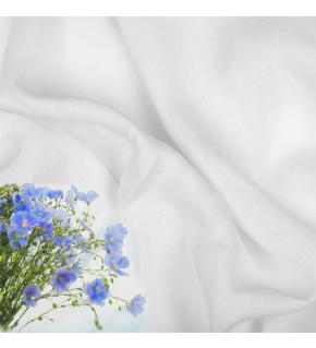 Tkanina lniana naturalna Julia kolor Biały 154 g/m2 