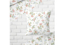 Pościel flanelowa na zamek wzór Kwiaty na białym tle, 140x200cm 
